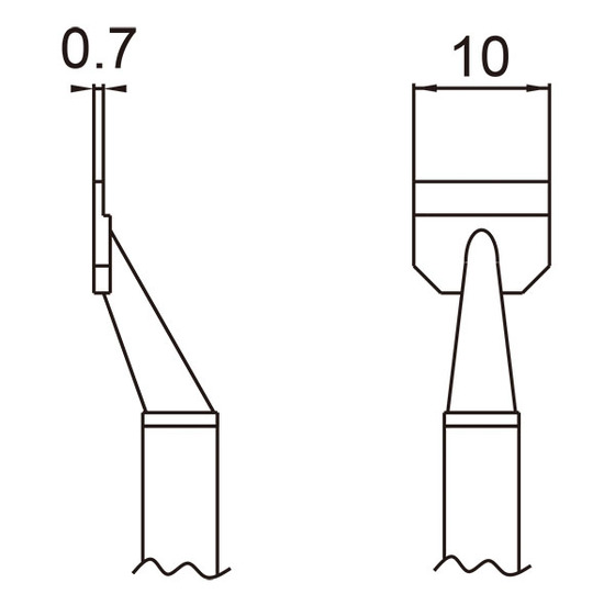 Lödspets pincett T16-1007, par