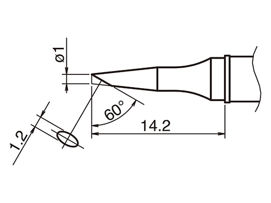 Lödspets T31-1BC, 450°