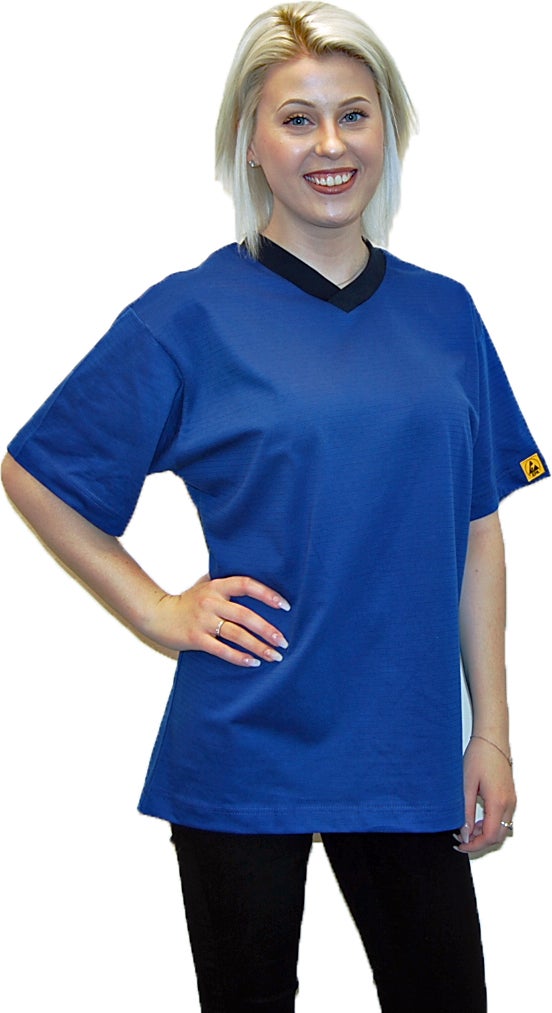 Blå T-shirt V-neck Frida.jpg