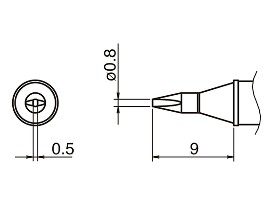 Lödspets T31B-0.8D, 450°