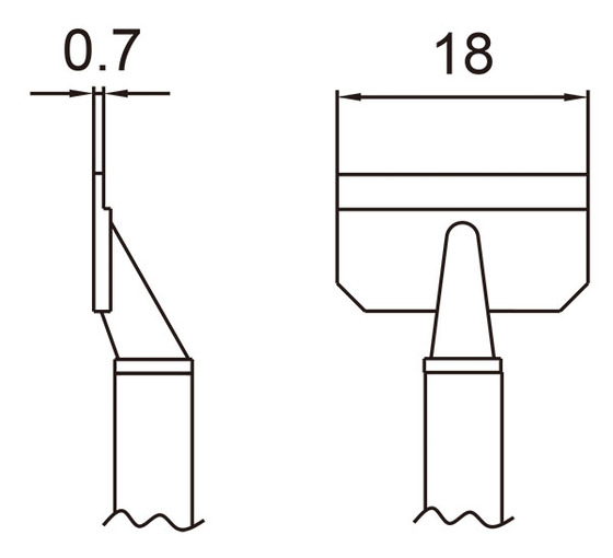 Lödspets pincett T16-1012, par