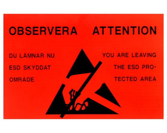 Röd självhäftande