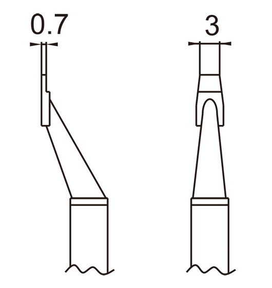 Lödspets pincett T16-1013, par