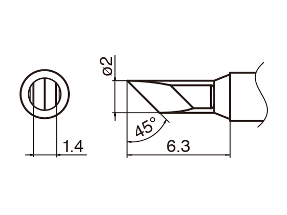 Lödspets T35-KU, 400°