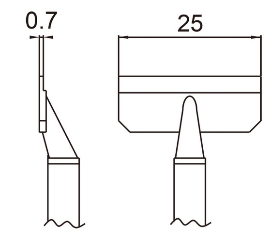 Lödspets pincett T16-1011, par