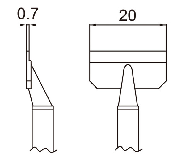 Lödspets pincett T16-1010, par