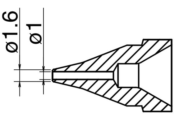 Avlödningsspets N61-03, 1,0mm for FR-410/301