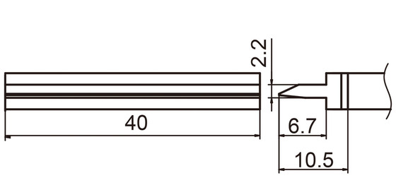 Lödspets T15-1406, Rakel 40,0mm