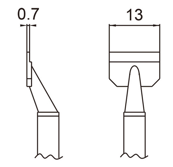 Lödspets pincett T16-1008, par