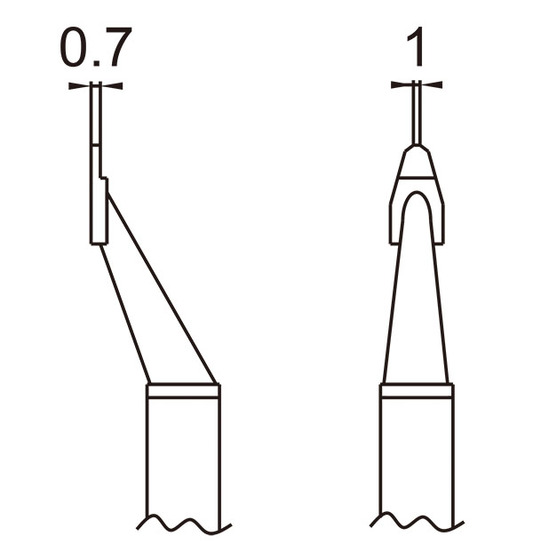 Lödspets pincett T16-1003, par