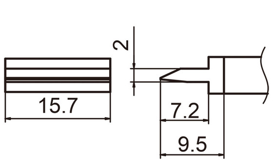 Lödspets T15-1402, Rakel 15,7mm