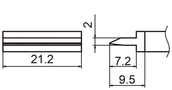 Lödspets T15-1403, Rakel 21,2mm