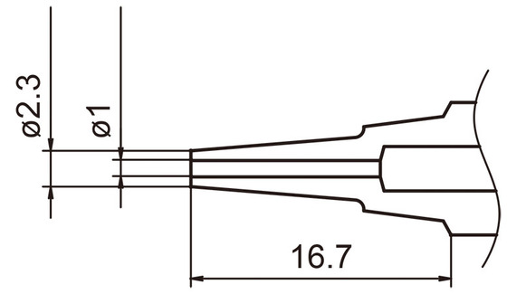 Avlödningsspets N3-L10 1,0mm
