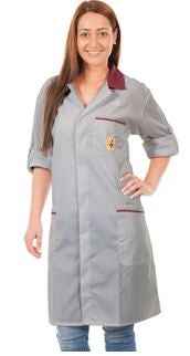 Rock, lång grå/röd strl S