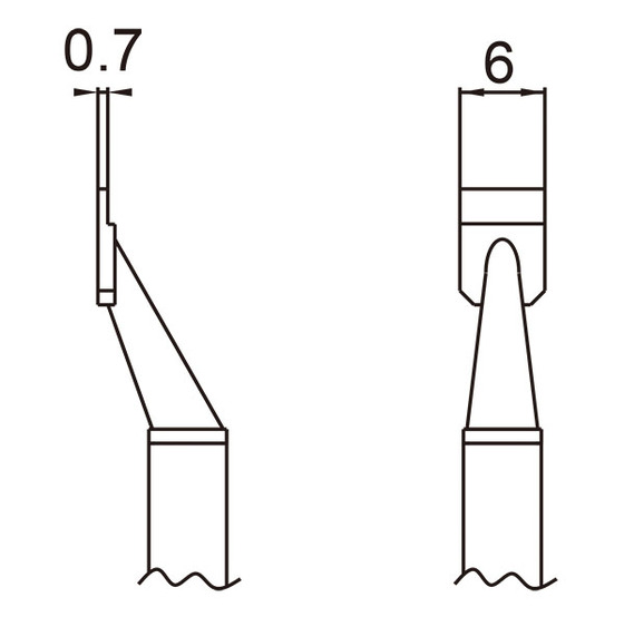Lödspets pincett T16-1005, par