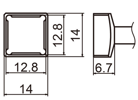 Lödspets T15-1203, 12.
8x12.8mm
