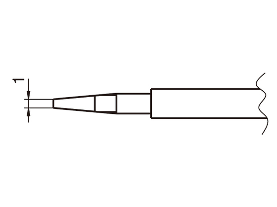 Lödspets pincett T9-1L, par