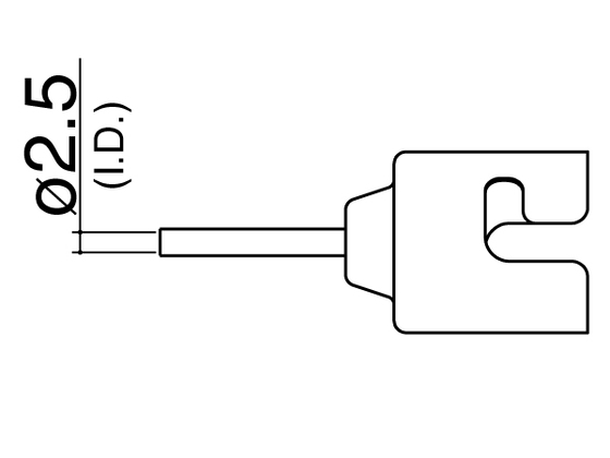 Munstycke N51-01 2,5 mm