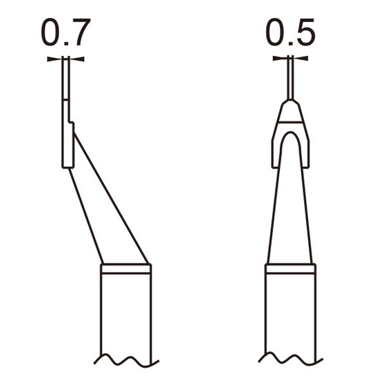 Lödspets pincett T16-1002, par