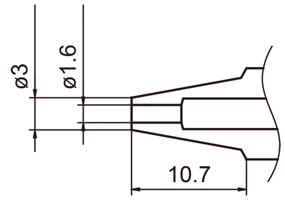 Avlödningsspets N3-16 / 1,6 mm