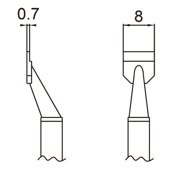 Lödspets pincett T16-1006, par
