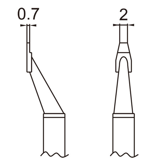 Lödspets pincett T16-1004, par