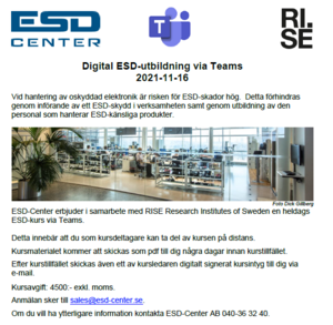 ESD utbildning via Teams