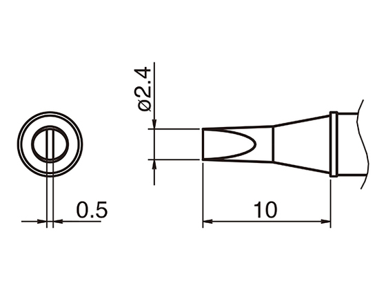 Lödspets T31B-2.4D, 450°