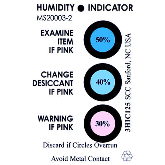 Fuktindikator 30/40/50%,125st
