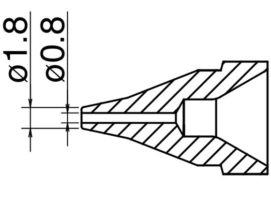 Avlödningsspets N61-04, 0,8mm for FR-410/301