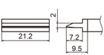 Lödspets T15-1403, Rakel 21,2mm